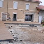 réalisation d'une terrasse en béton désactivé