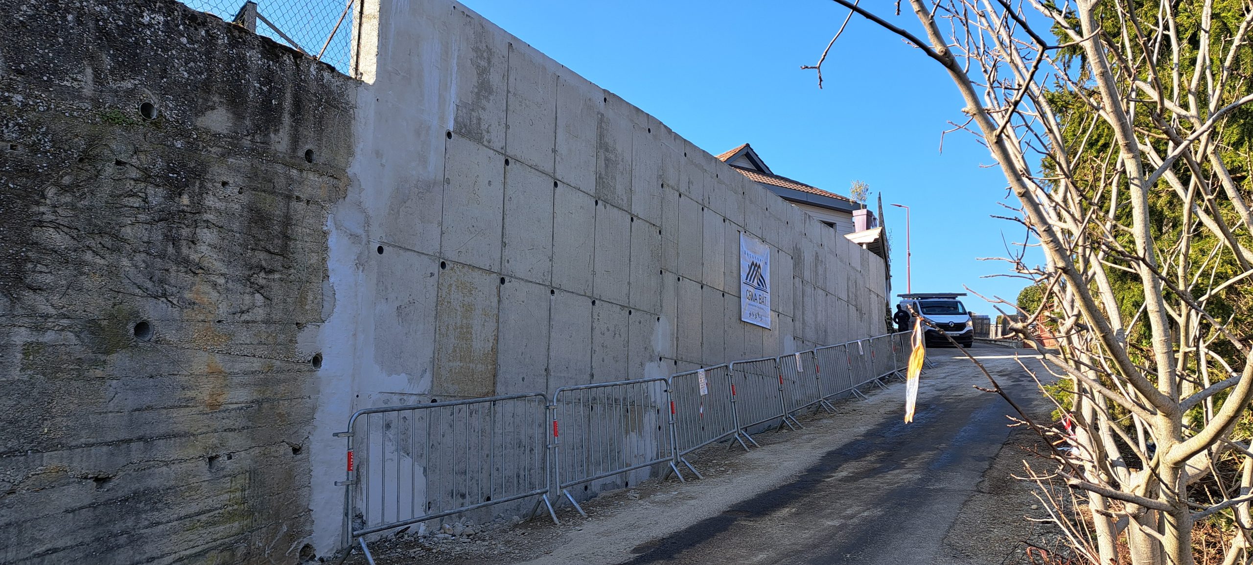 mur de soutènement banché