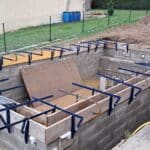 Construction d'une piscine en béton