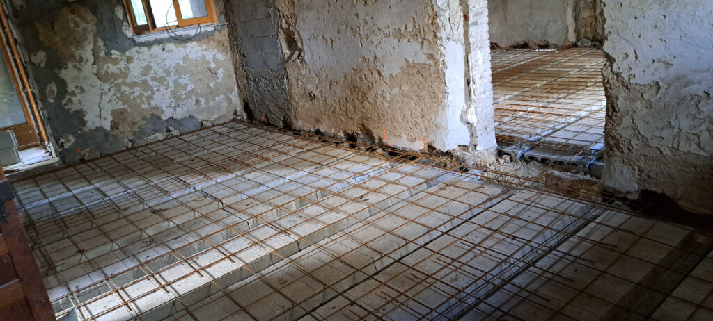 Construction de dalles dans maison ancienne